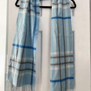Buttery soft blue cashmere scarf